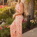  Jayleen Boho Floral Bandeau Top and High Waist Pants Set