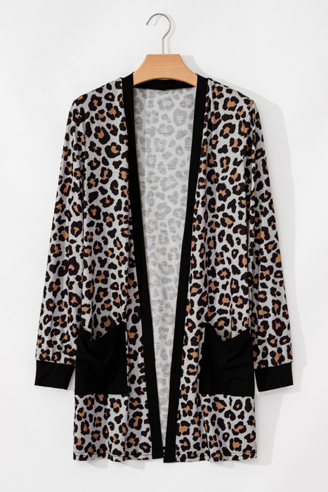 Jazmin Patched Open Front Cardigan