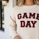 Jazmine Letter Print Pullover Sweater