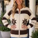  Jenny Zip Front Loose Sweater