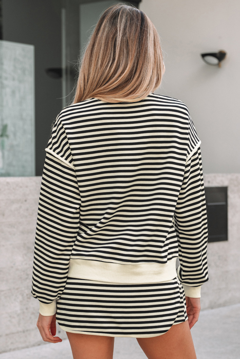 Jessica Drop Shoulder Pullover Top & Skirt Set