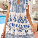  Jessica Ruffled Sleeve Mini Dress