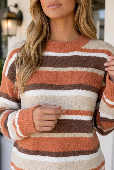 Jessicah Shoulder Loose Pullover Sweater