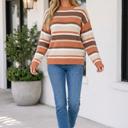  Jessicah Shoulder Loose Pullover Sweater