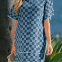  Jessie Hem Checkered Mini Dress