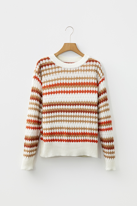 Jimena Patterned Drop Shoulder Sweater