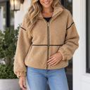 Parchment Large Joannah Fleece Regular Fit Jacket