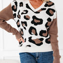  Jocelyn Block Patchwork Sleeve Sweater