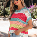  Joelle Knit Short Sleeve Sweater
