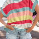  Joelle Knit Short Sleeve Sweater