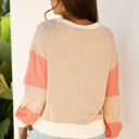  Jolene Block Textured Patchwork Pullover