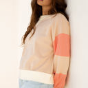  Jolene Block Textured Patchwork Pullover