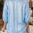  Jolene Half Sleeve Metallic Top