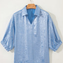  Jolene Half Sleeve Metallic Top