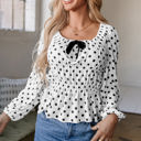  Jolene Polka Dot Peplum Top