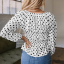  Jolene Polka Dot Peplum Top