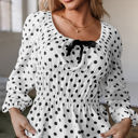  Jolene Polka Dot Peplum Top