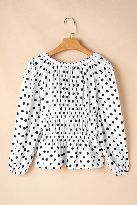 Jolene Polka Dot Peplum Top
