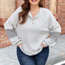  Jordyn Sleeve Henley top Long Sleeve PLUS Top