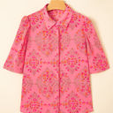  Josephine Floral Wide Short Sleeve Loose Top