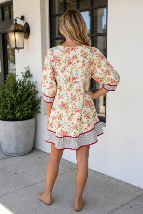 Josephine Sleeve Floral Dress