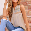  Josephine Stitch Sleeveless Shift Top