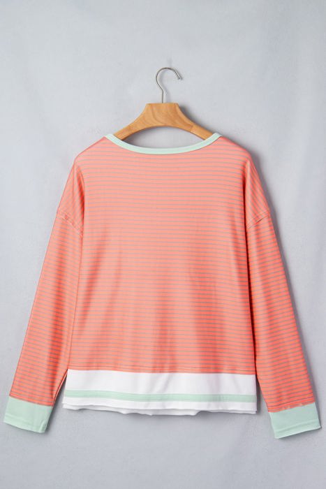 Joy Detail Raw Seam Long Sleeve Top