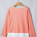  Joy Detail Raw Seam Long Sleeve Top