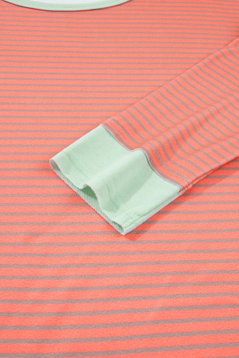 Joy Detail Raw Seam Long Sleeve Top