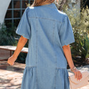  Joy Ruffle Hem Patchwork Dress