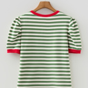  Joy Sleeve Contrast Trim Tee