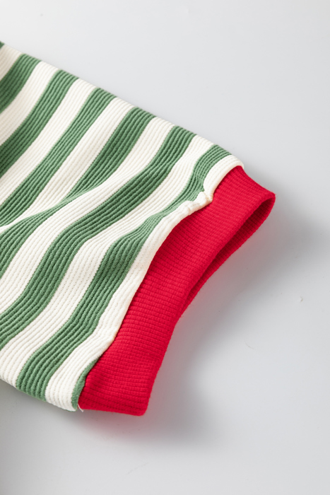 Joy Sleeve Contrast Trim Tee