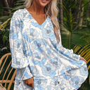  Juliana Sleeve Flowy Mini Dress
