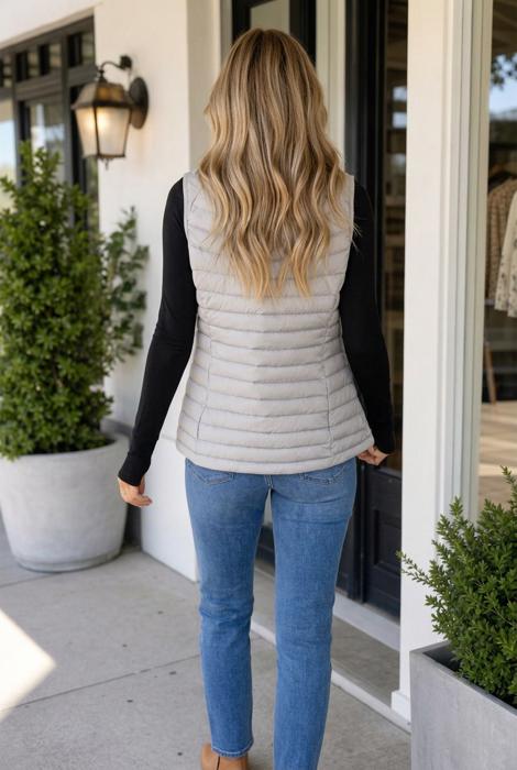 Juliana Zipped Puffer Vest