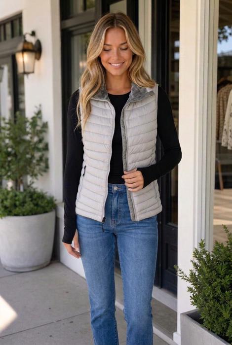 Juliana Zipped Puffer Vest