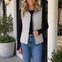 Silvery Small Juliana Zipped Puffer Vest