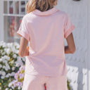  Julianna Dolman Sleeve Polo Shirt Set