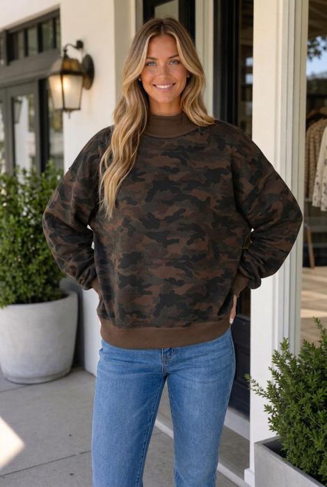 Juliannah Mockneck Baggy Pullover
