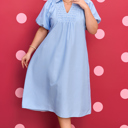  Julieta Detail Collar Midi PLUS Dress