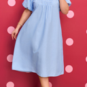  Julieta Detail Collar Midi PLUS Dress