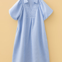  Julieta Detail Collar Midi PLUS Dress