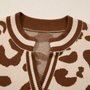  June Printed Knit Casual Sweater