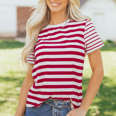 June Stripe Patchwork T Shirt