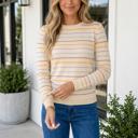  Kai Colorful Stripes Knit Sweater