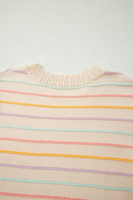 Kai Colorful Stripes Knit Sweater