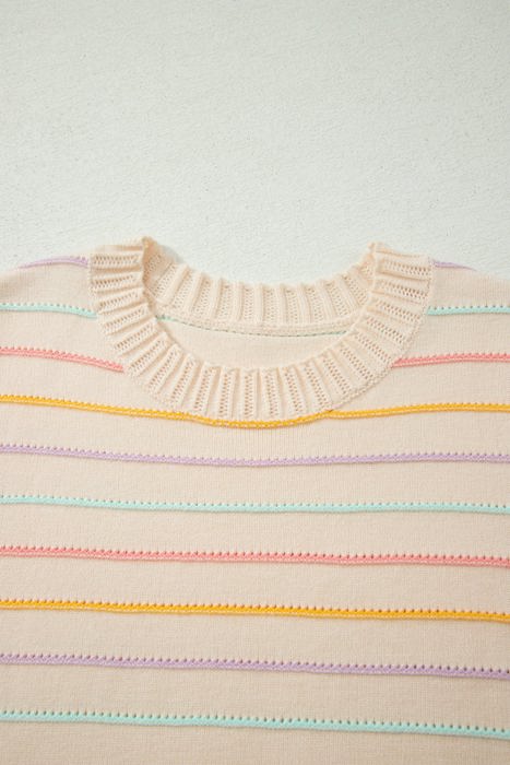 Kai Colorful Stripes Knit Sweater
