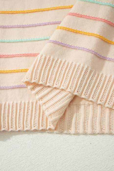 Kai Colorful Stripes Knit Sweater