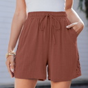  Kaia Waist Loose Linen Shorts