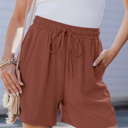  Kaia Waist Loose Linen Shorts