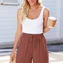 Kaia Waist Loose Linen Shorts